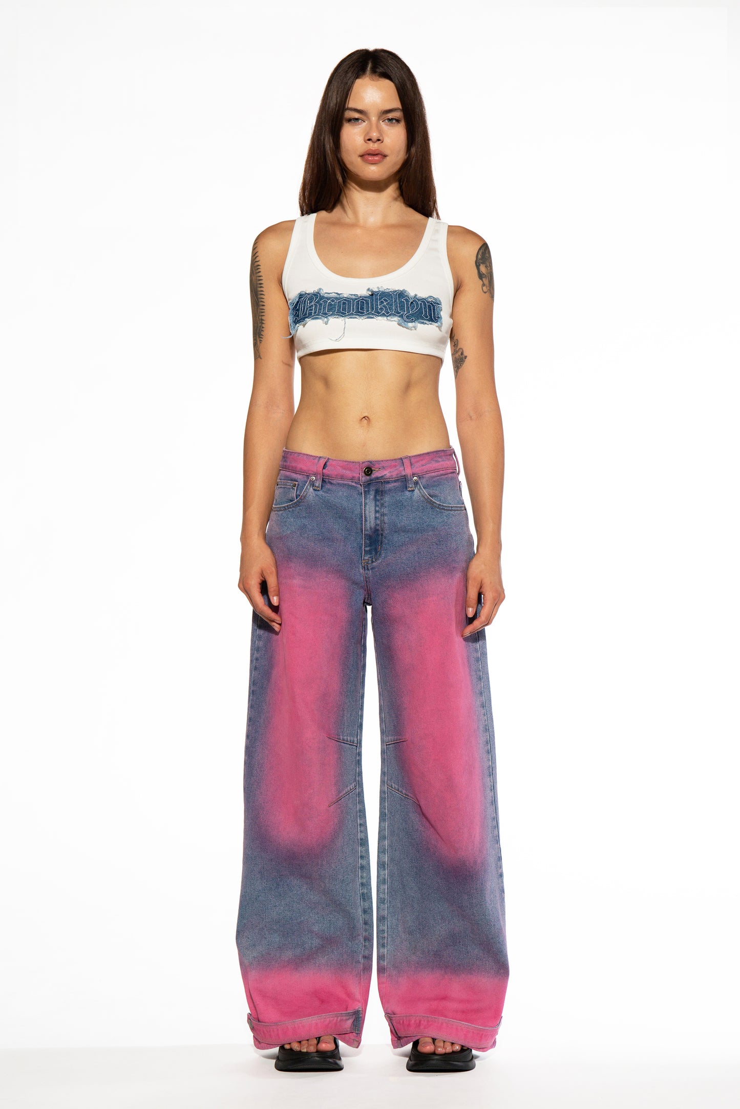 Pink Tinted Relaxed Jeans