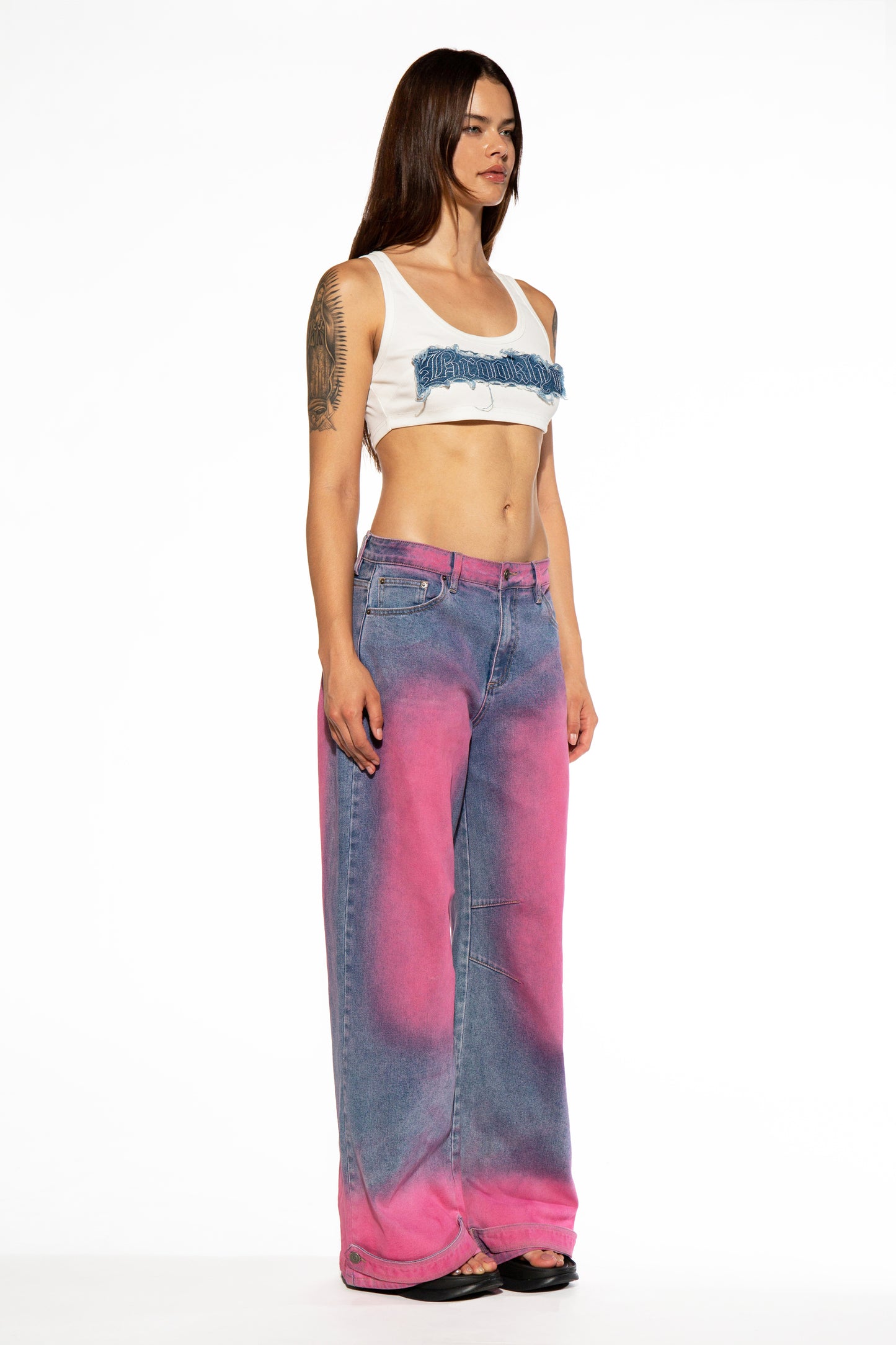 Pink Tinted Relaxed Jeans