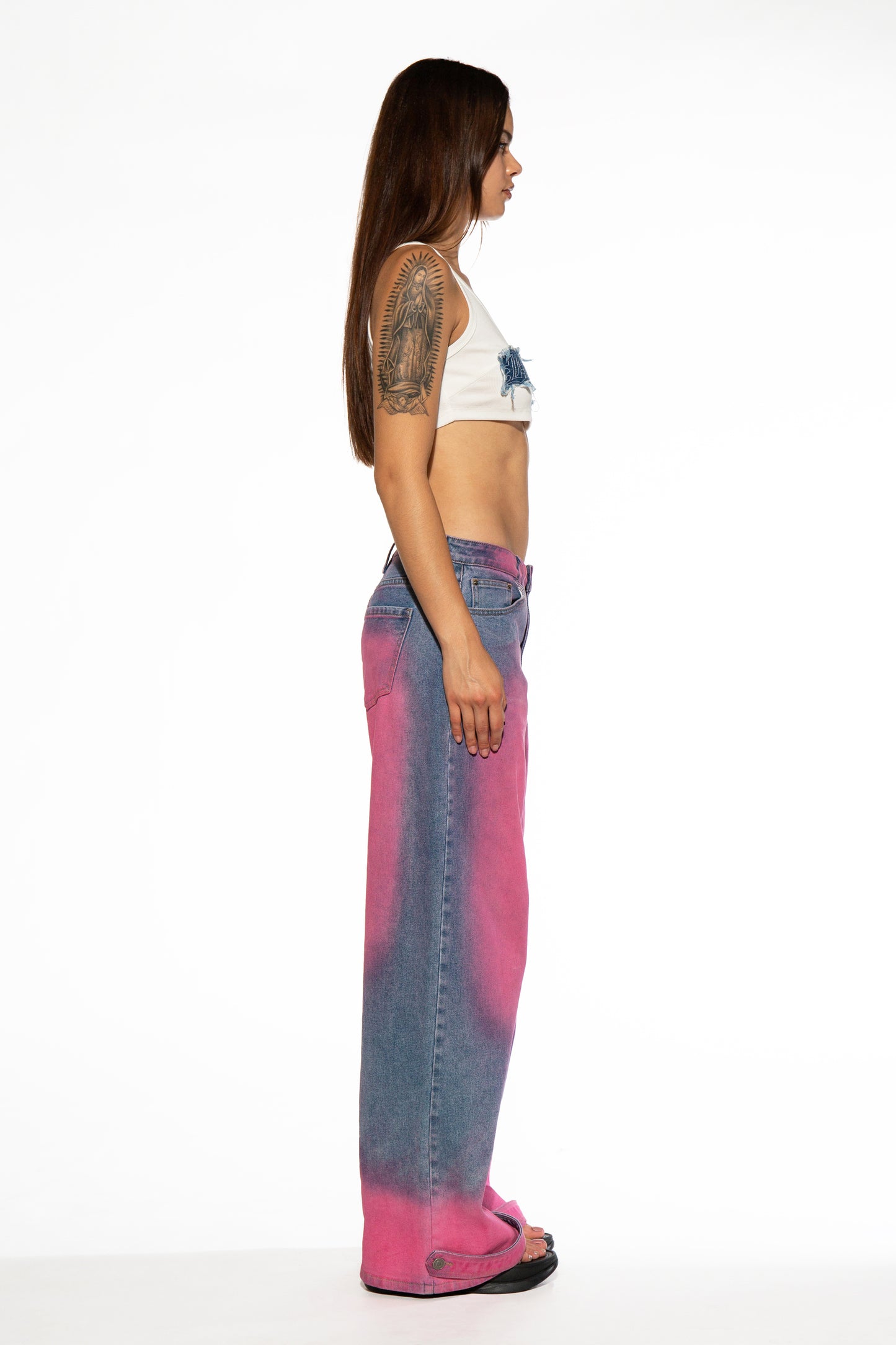 Pink Tinted Relaxed Jeans