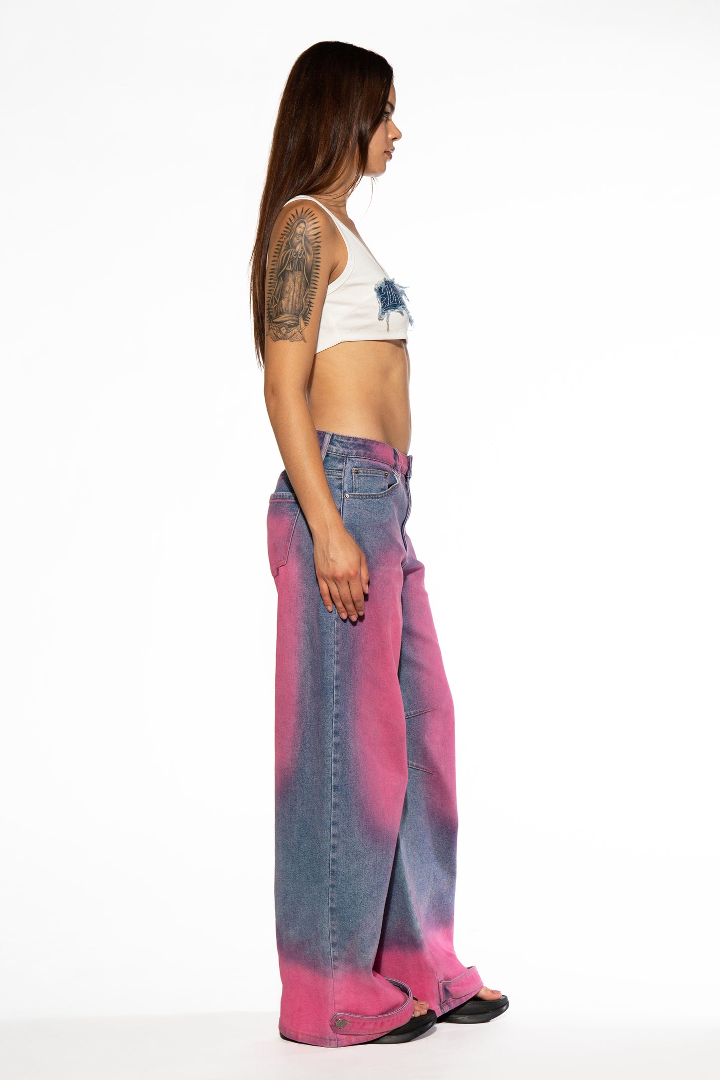Pink Tinted Relaxed Jeans