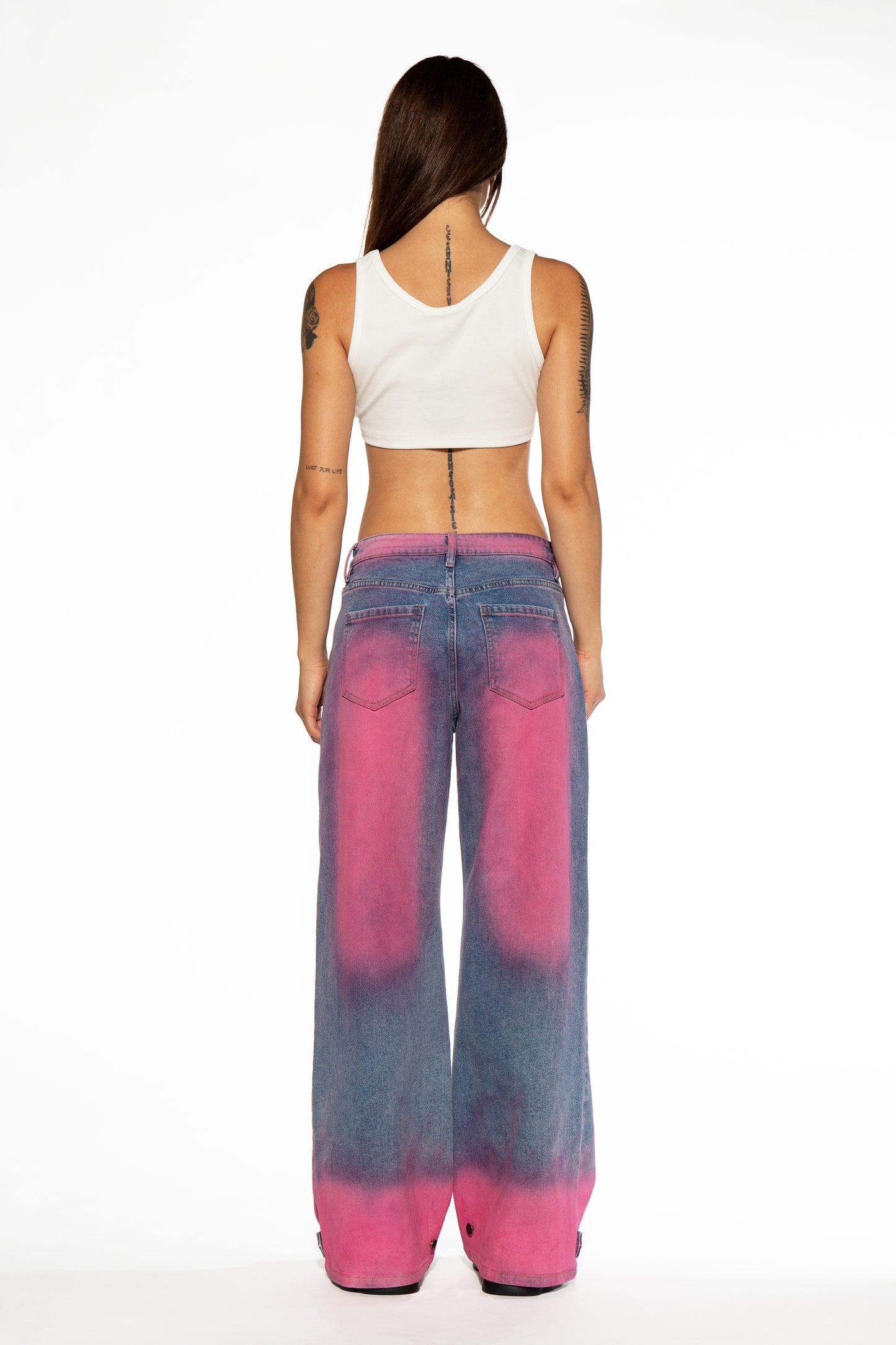 Pink Tinted Relaxed Jeans