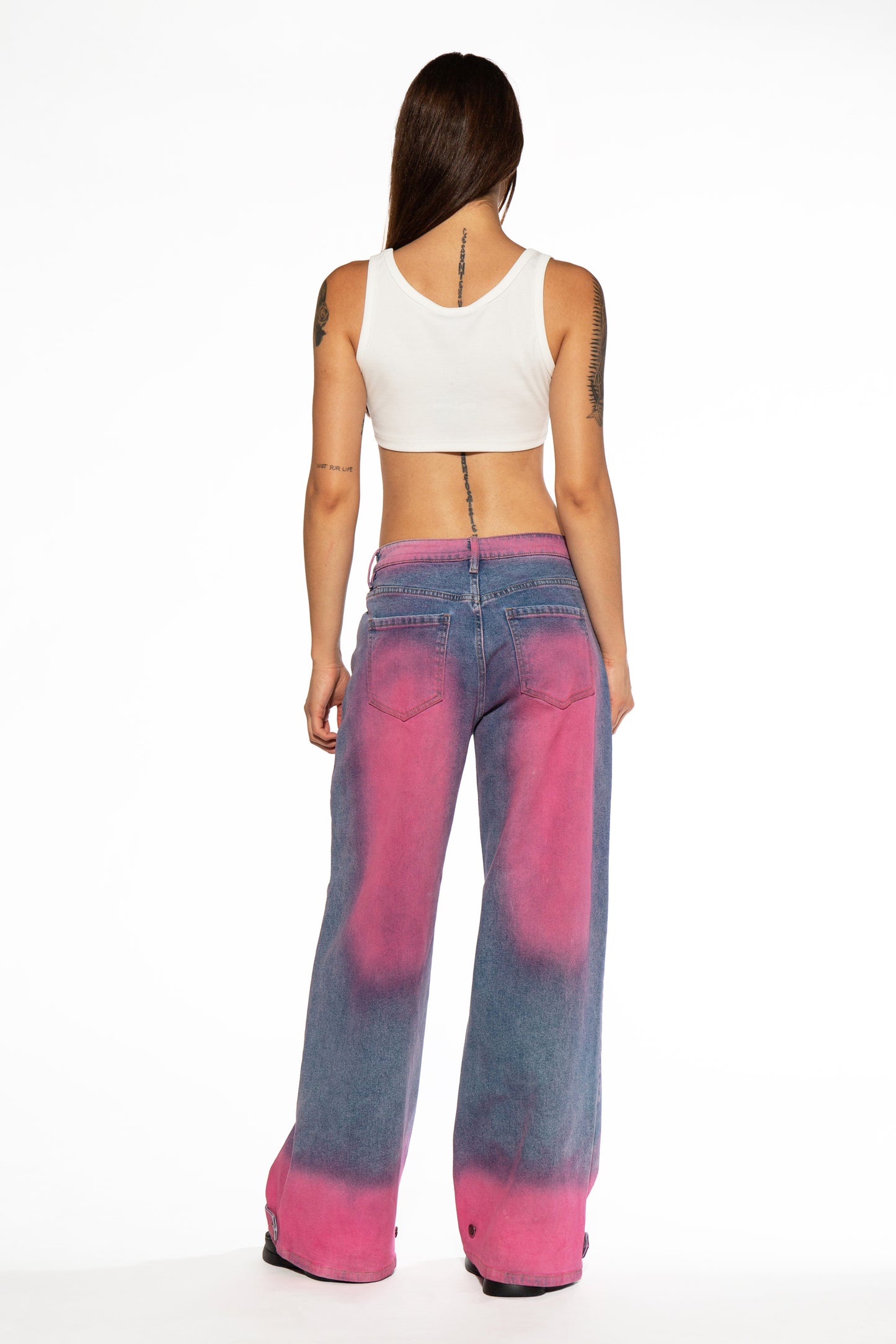 Pink Tinted Relaxed Jeans