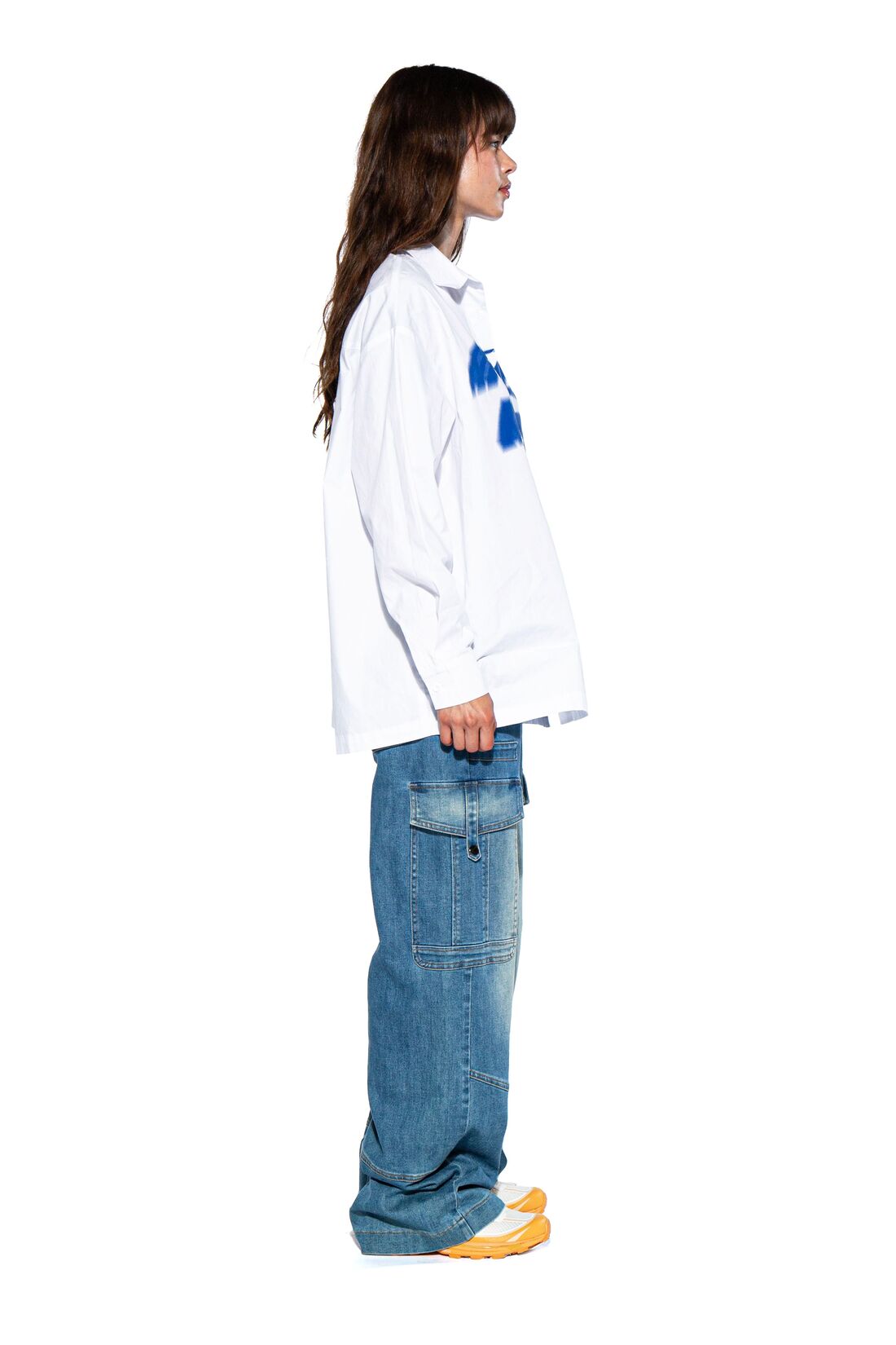 Oversized Vintage washed Contrast Stitch Jeans - Afterhour