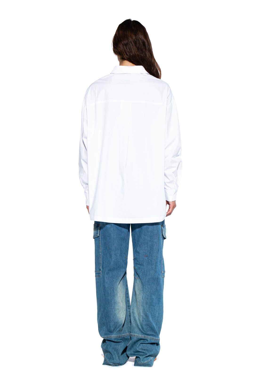 Oversized Vintage washed Contrast Stitch Jeans - Afterhour
