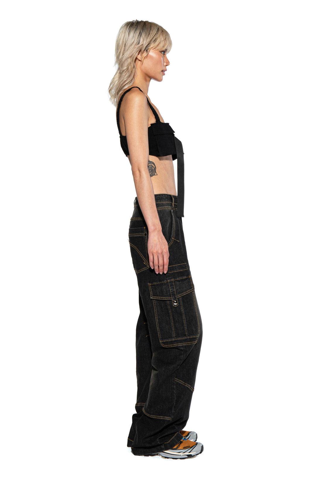 Buckle Belt Cargo Crop Top - Afterhour