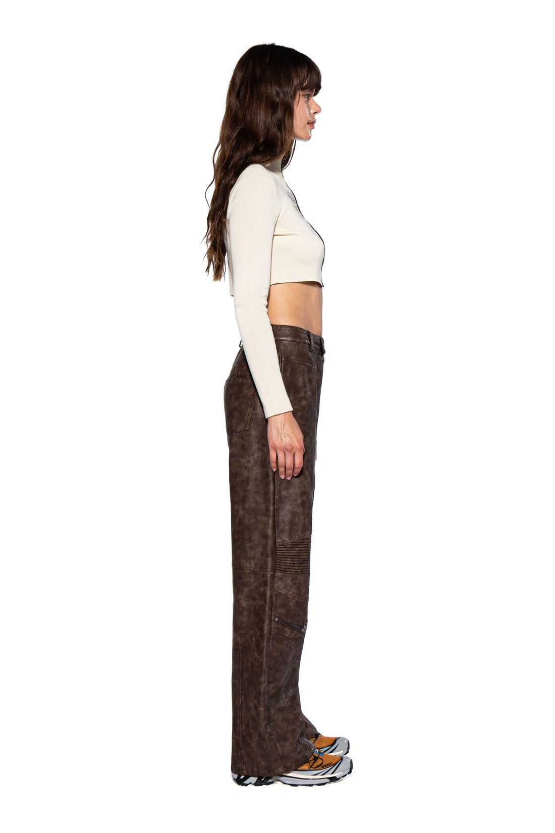 Rider Faux Leather Moto Baggy Pant