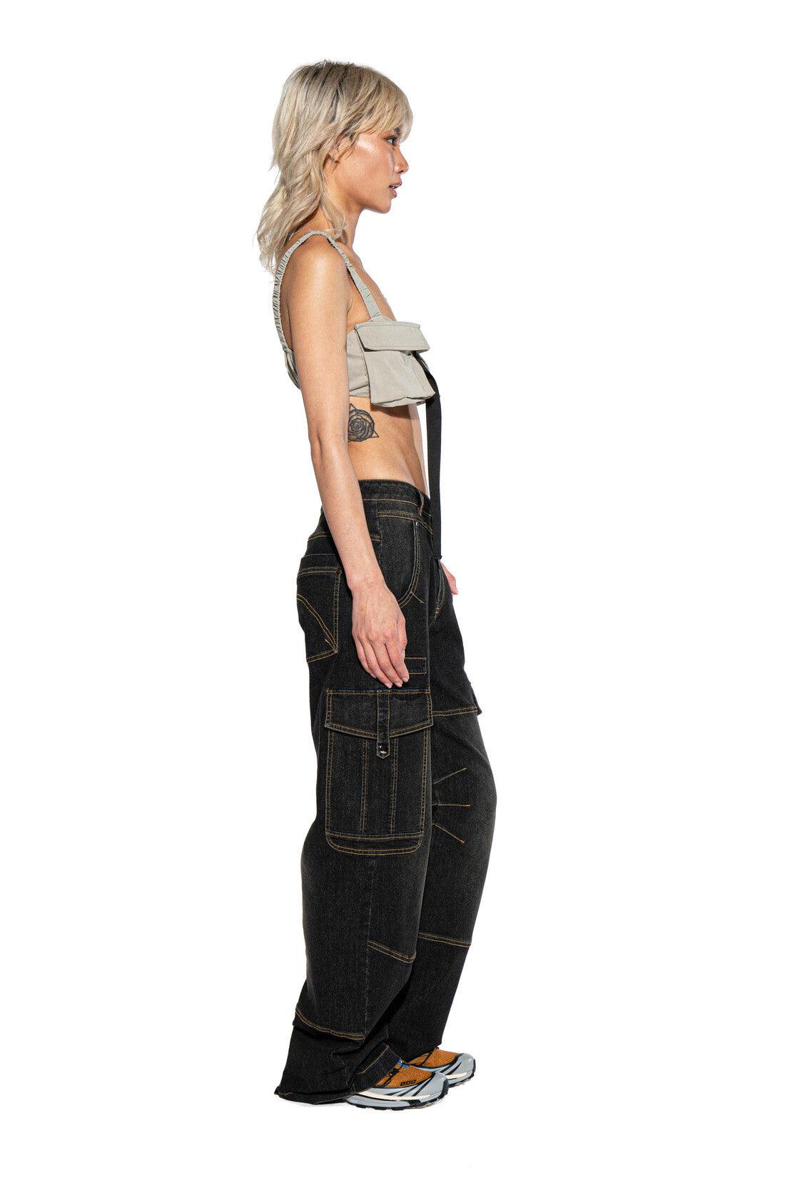 Buckle Belt Cargo Crop Top - Afterhour