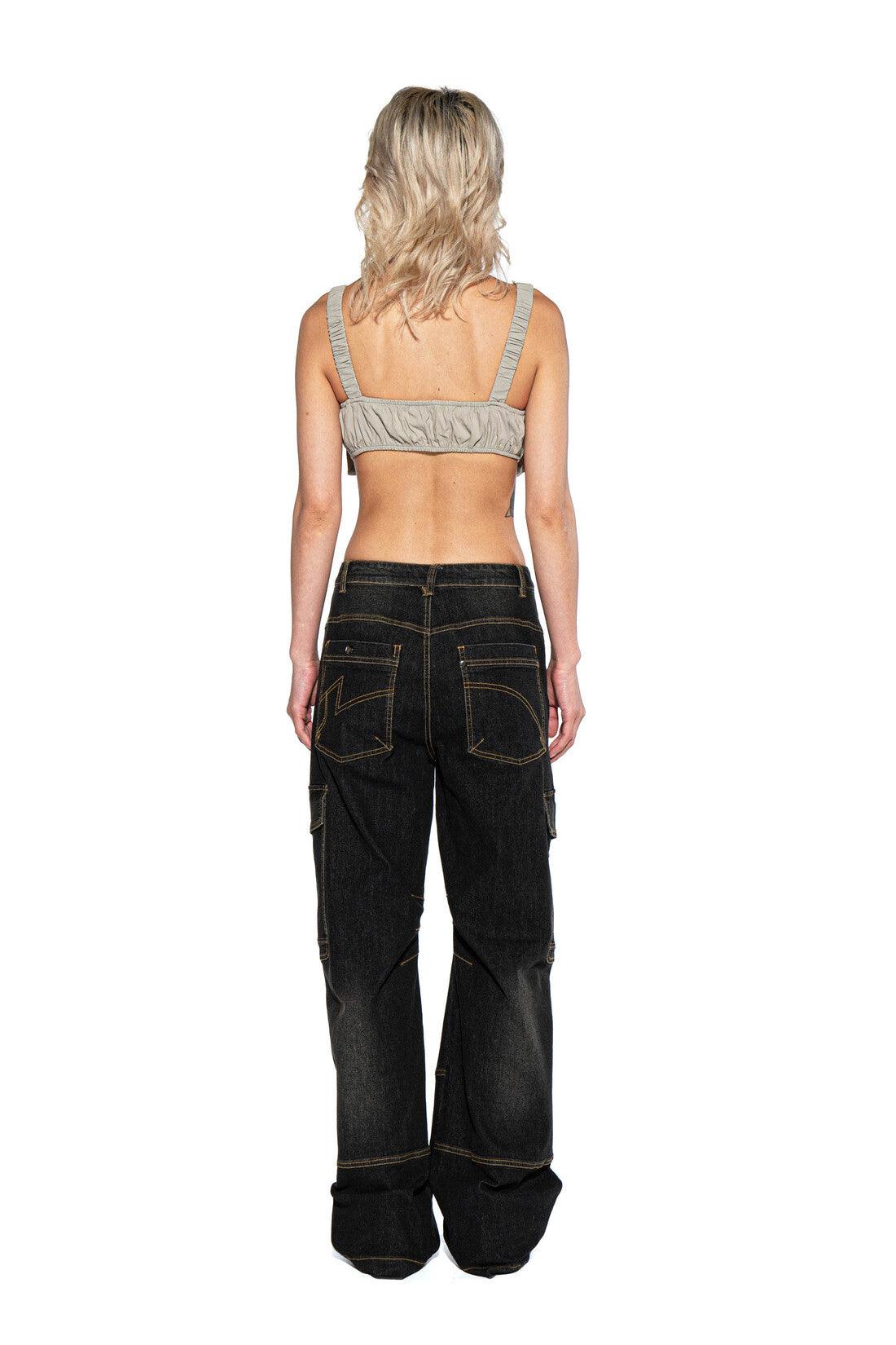 Buckle Belt Cargo Crop Top - Afterhour