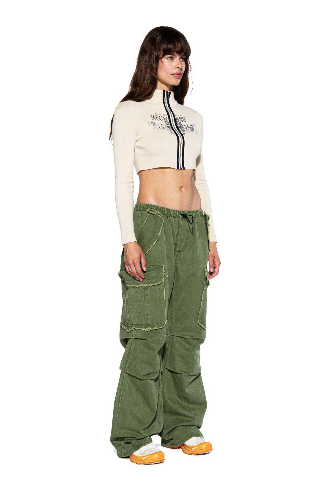 FRAYED EDGE CARGO BAGGY PANTS - Afterhour