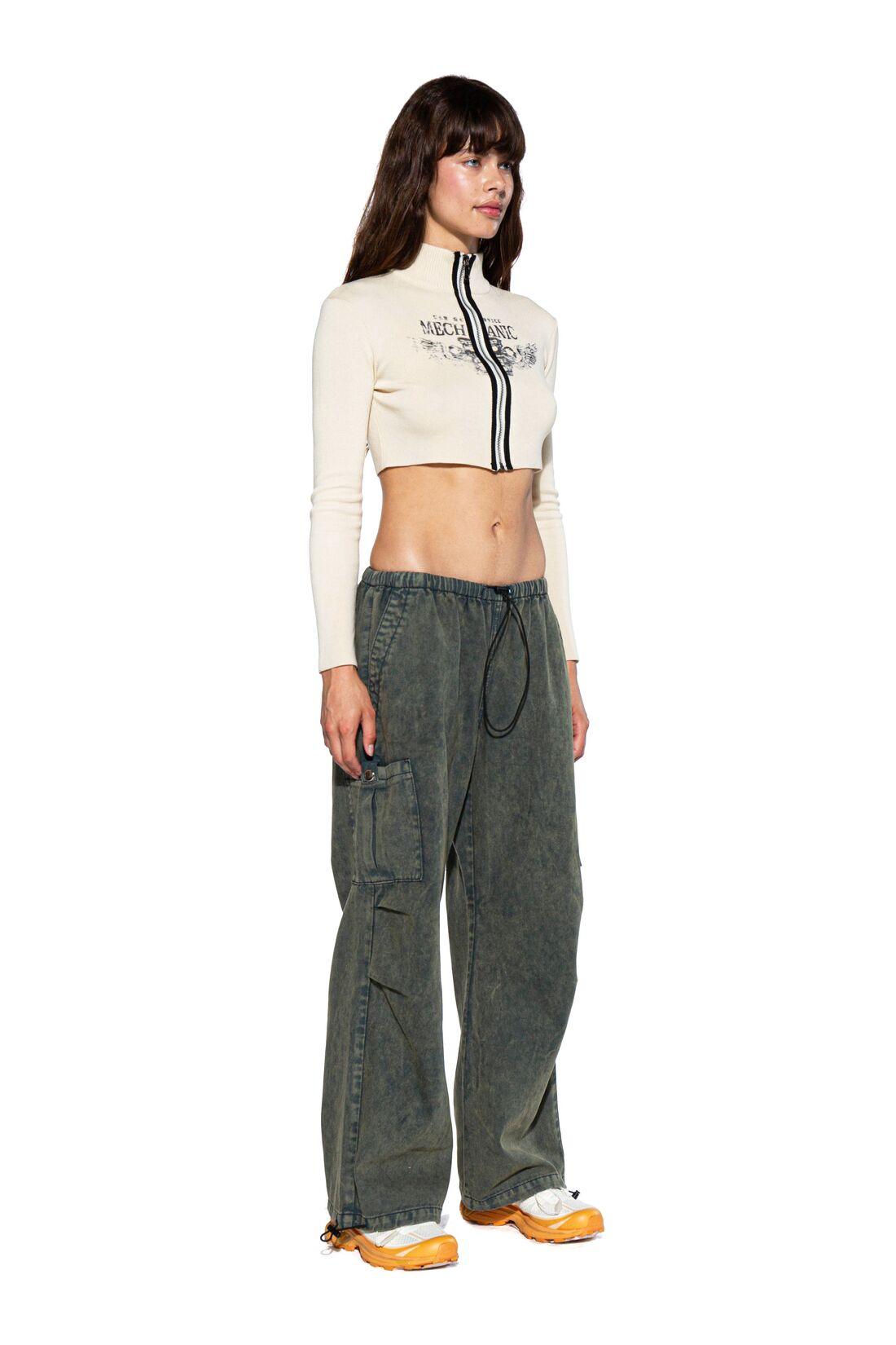 VINTAGE WASHED LOW RISE CARGO BAGGY PANTS - Afterhour