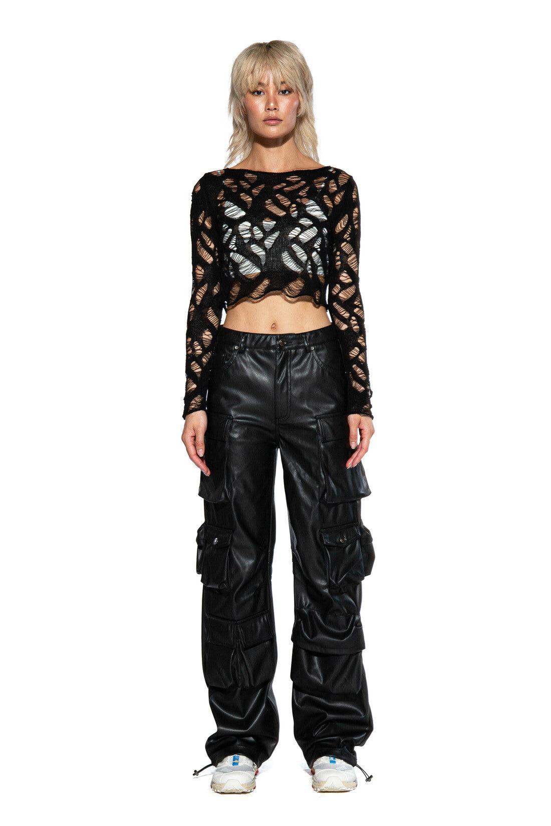 FAUX Leather Cargo Pant - Afterhour