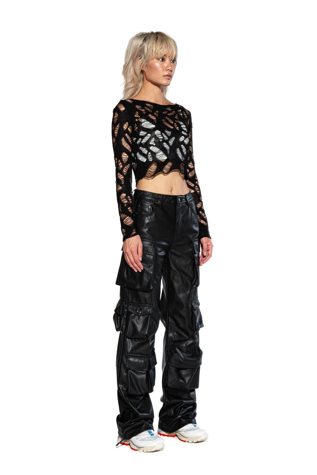 FAUX Leather Cargo Pant - Afterhour