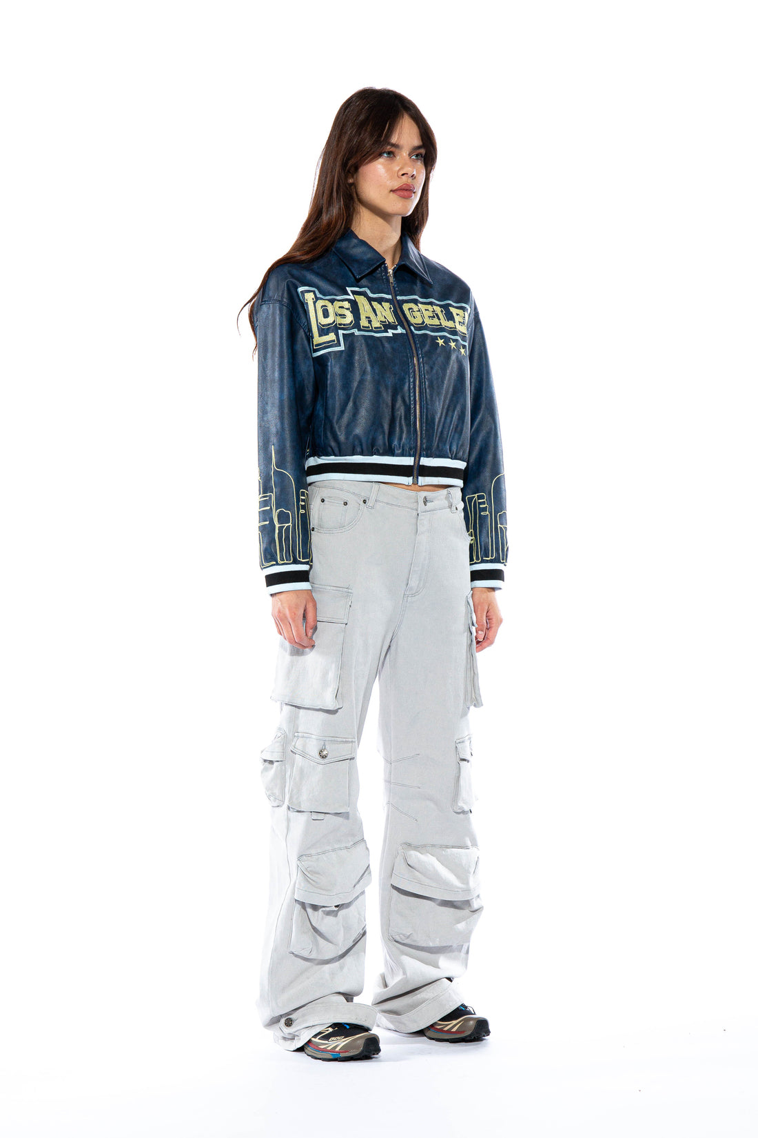 LA Skyline Faux Leather Work Jacket