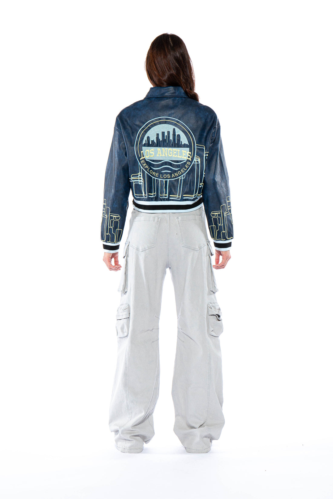 LA Skyline Faux Leather Work Jacket