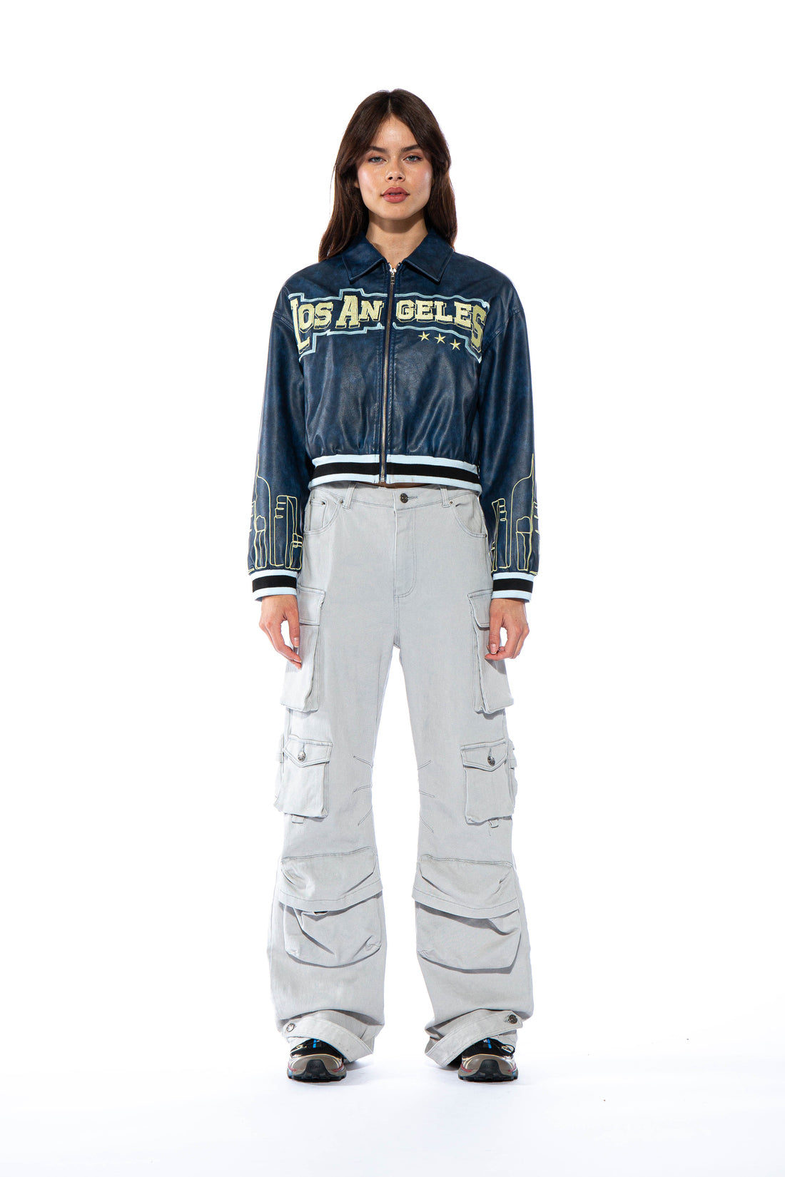 LA Skyline Faux Leather Work Jacket