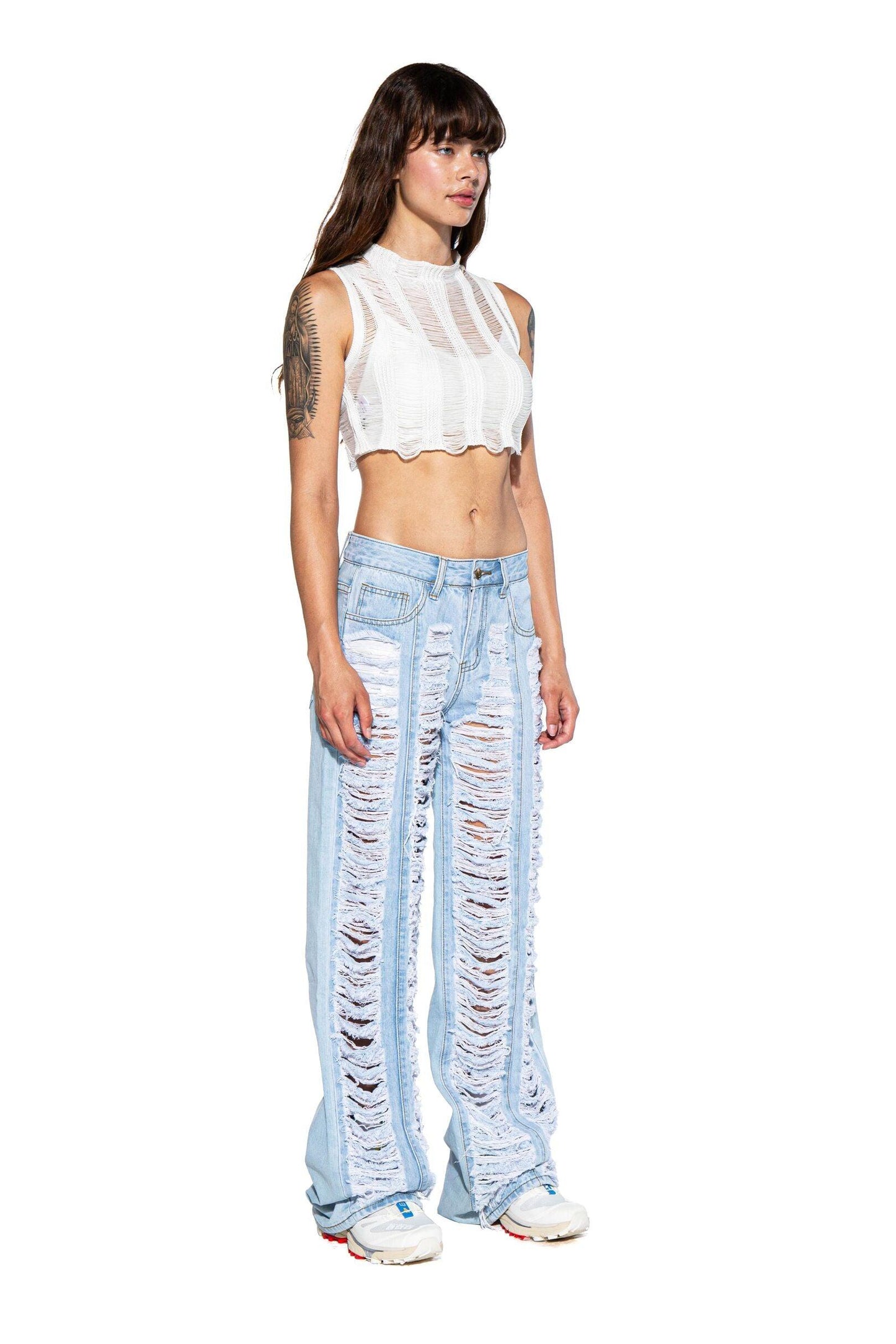 Ripped Distressed Denim Pant - Afterhour
