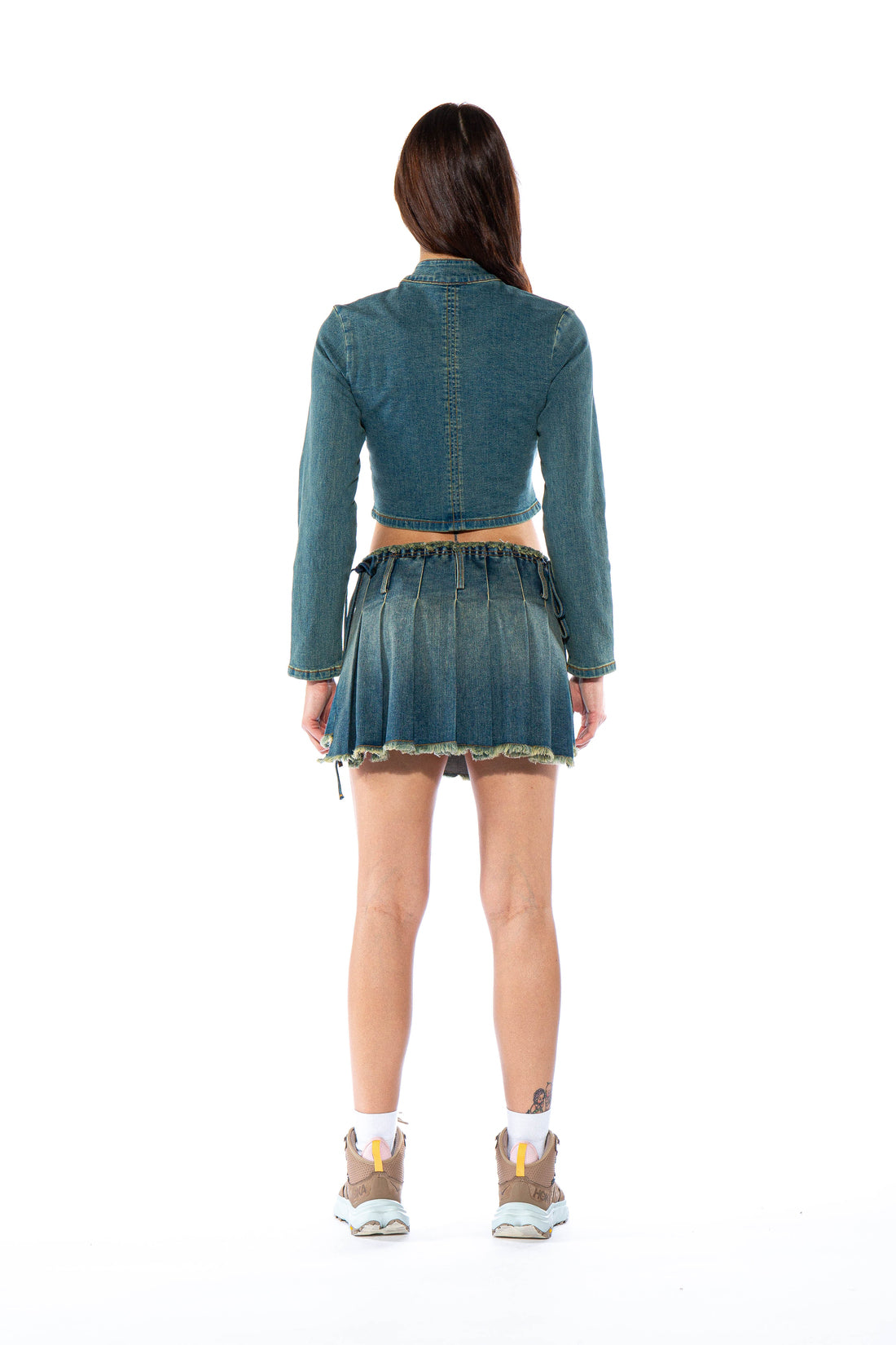 Kitch Embroidery Denim Moto Jacket