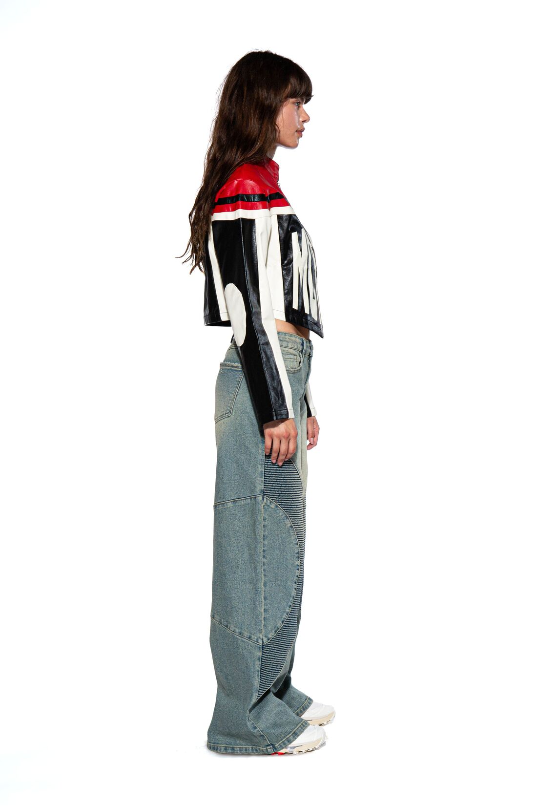 VINTAGE WASHED MOTO BAGGY JEAN
