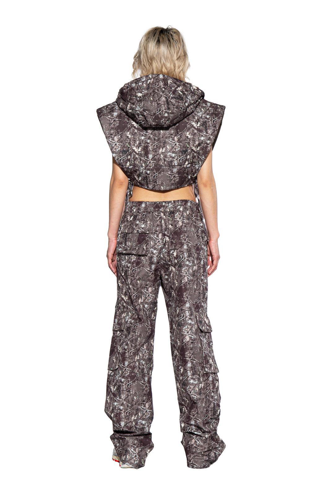 Camoflauge Print Side Open Vest Jacket - Afterhour