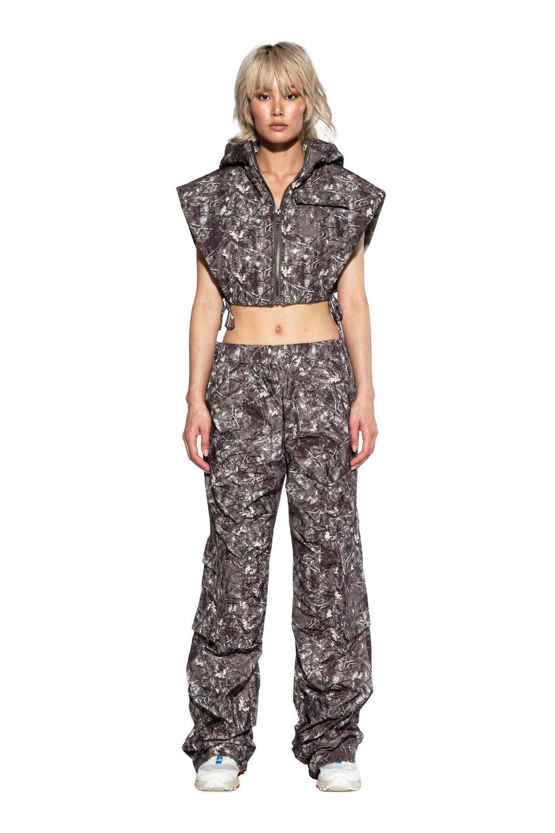 Camoflauge Print Side Open Vest Jacket - Afterhour