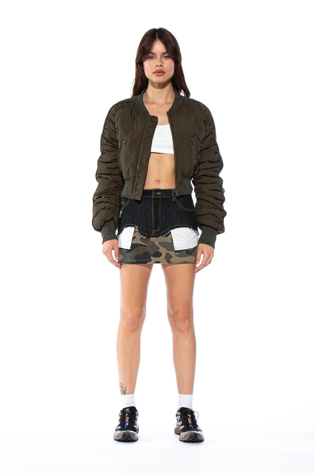 All Over Ruched Puffer Jacket
