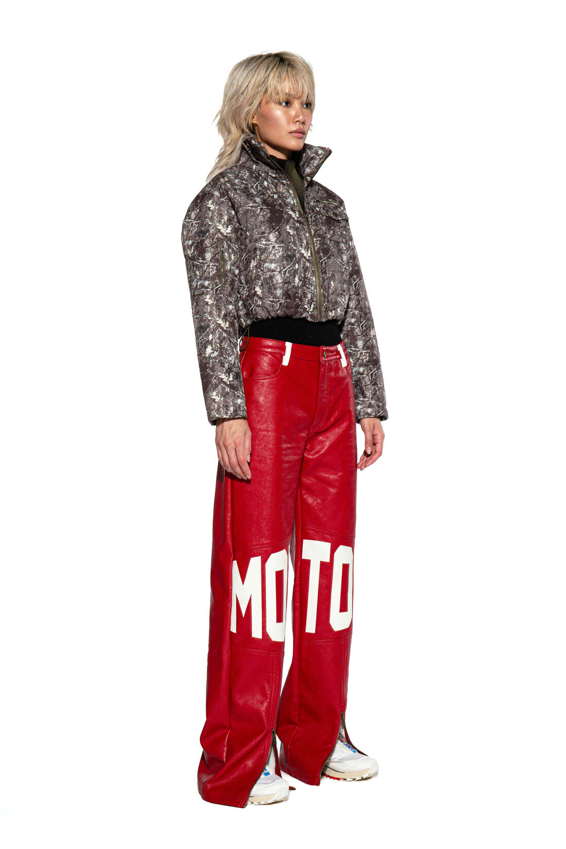 Winter Camo High Neck Puffer Jacket