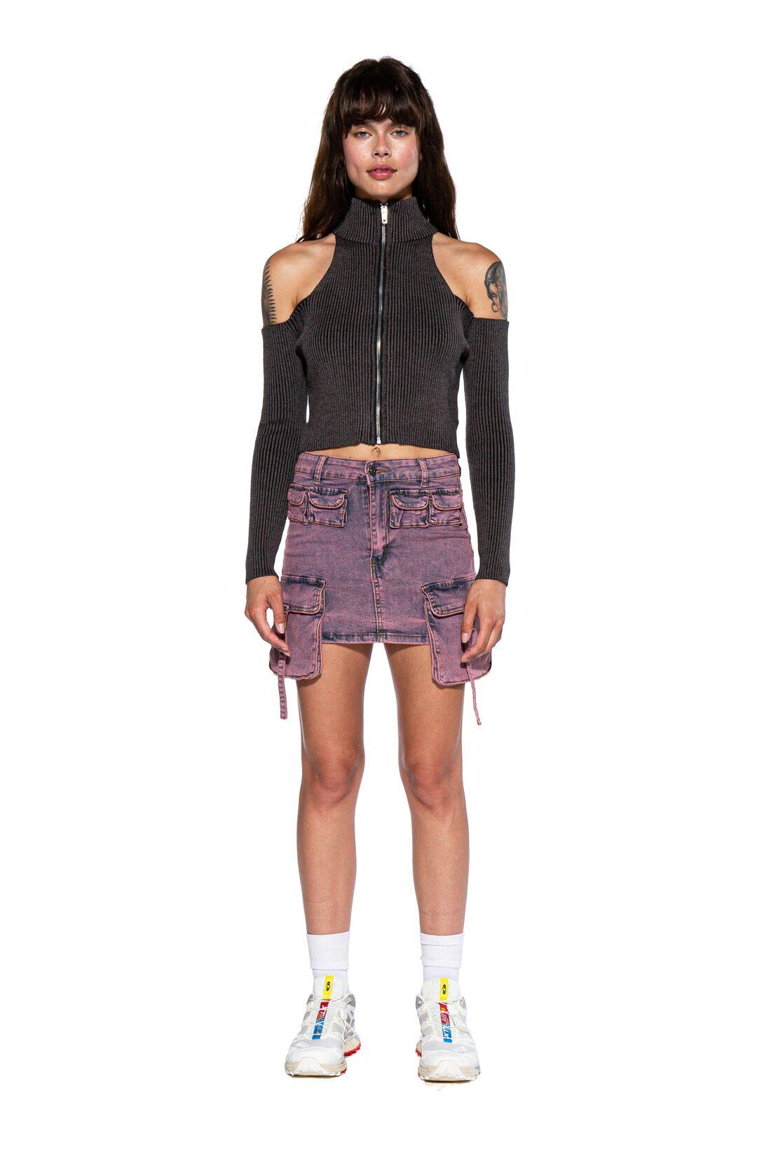 Acid Wash Mini Cargo Skirt - Afterhour