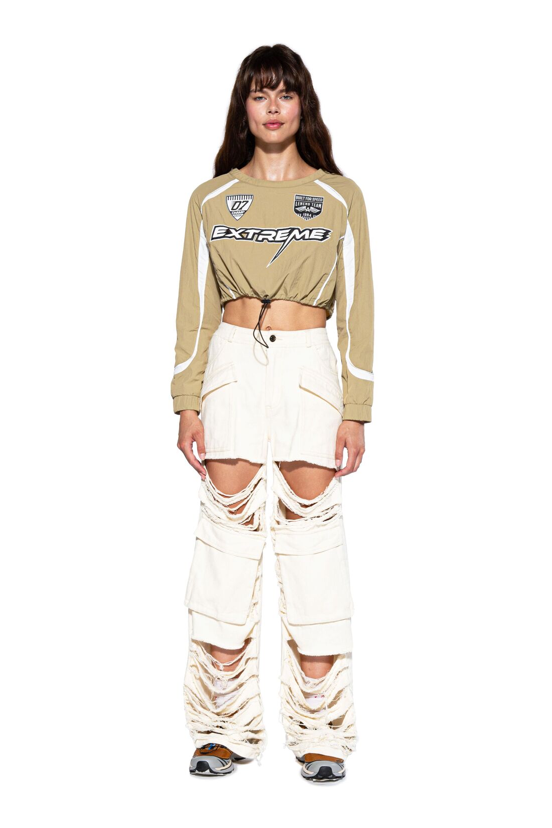 EXTREME CUT FRAYED CARGO PANTS - Afterhour
