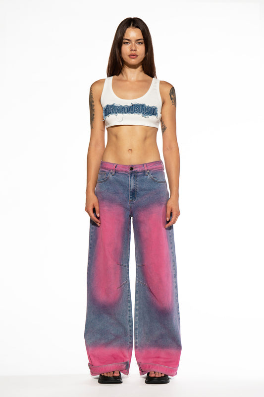 Pink Tinted Relaxed Jeans
