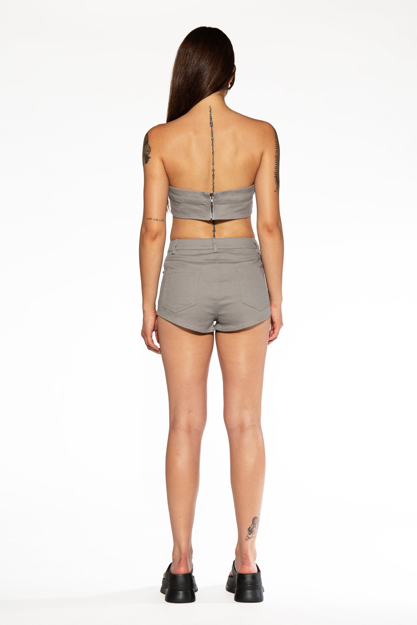 Cross Pendant Tube Top and Shorts Set
