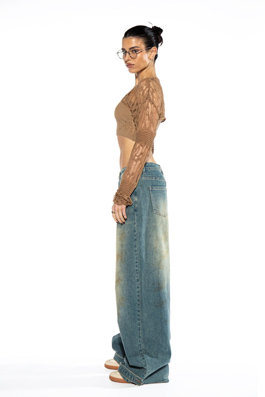 Loose Knit Sweater Bolero 2 Pieces Top