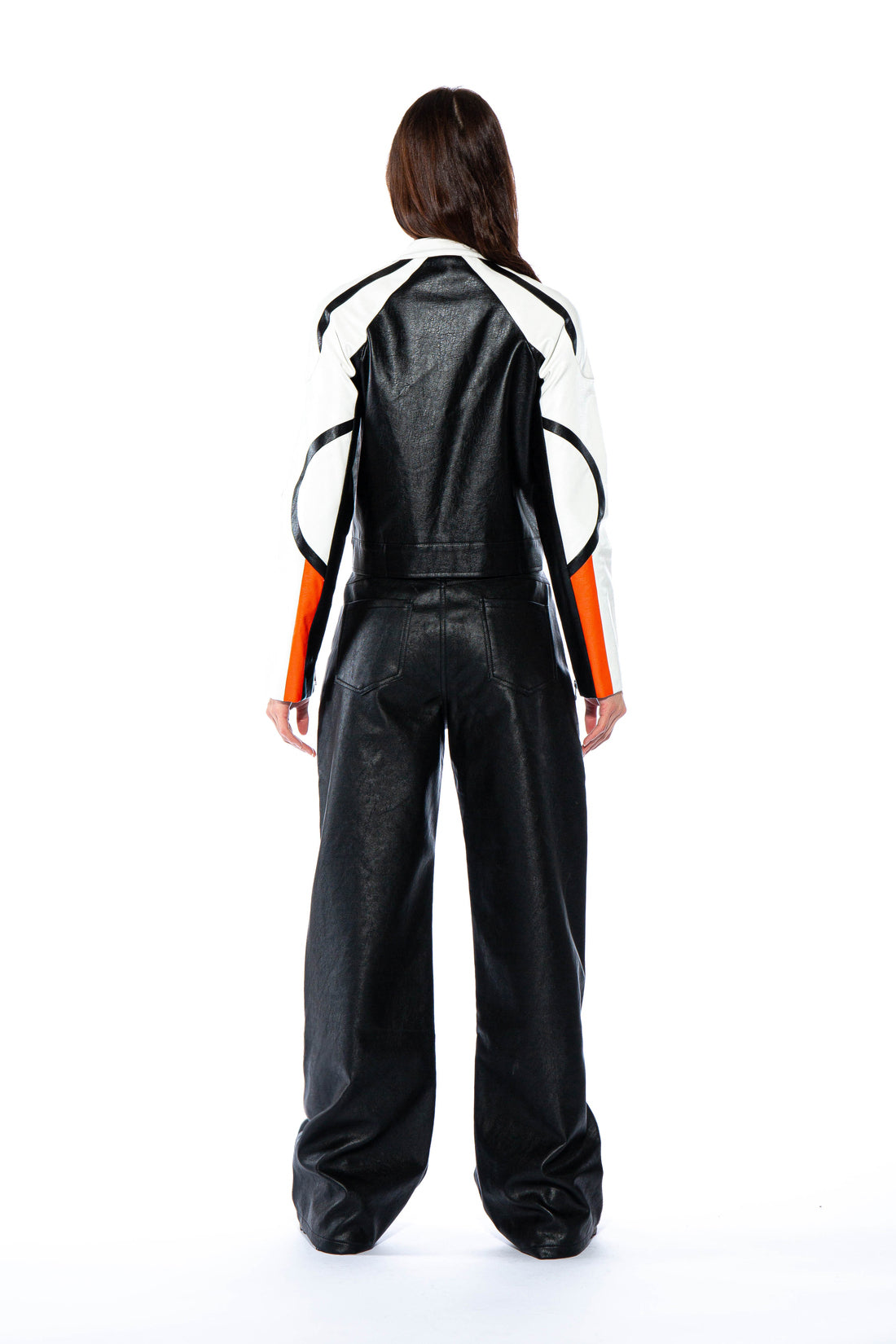 Riders Motor Printed Faux Leather Pant
