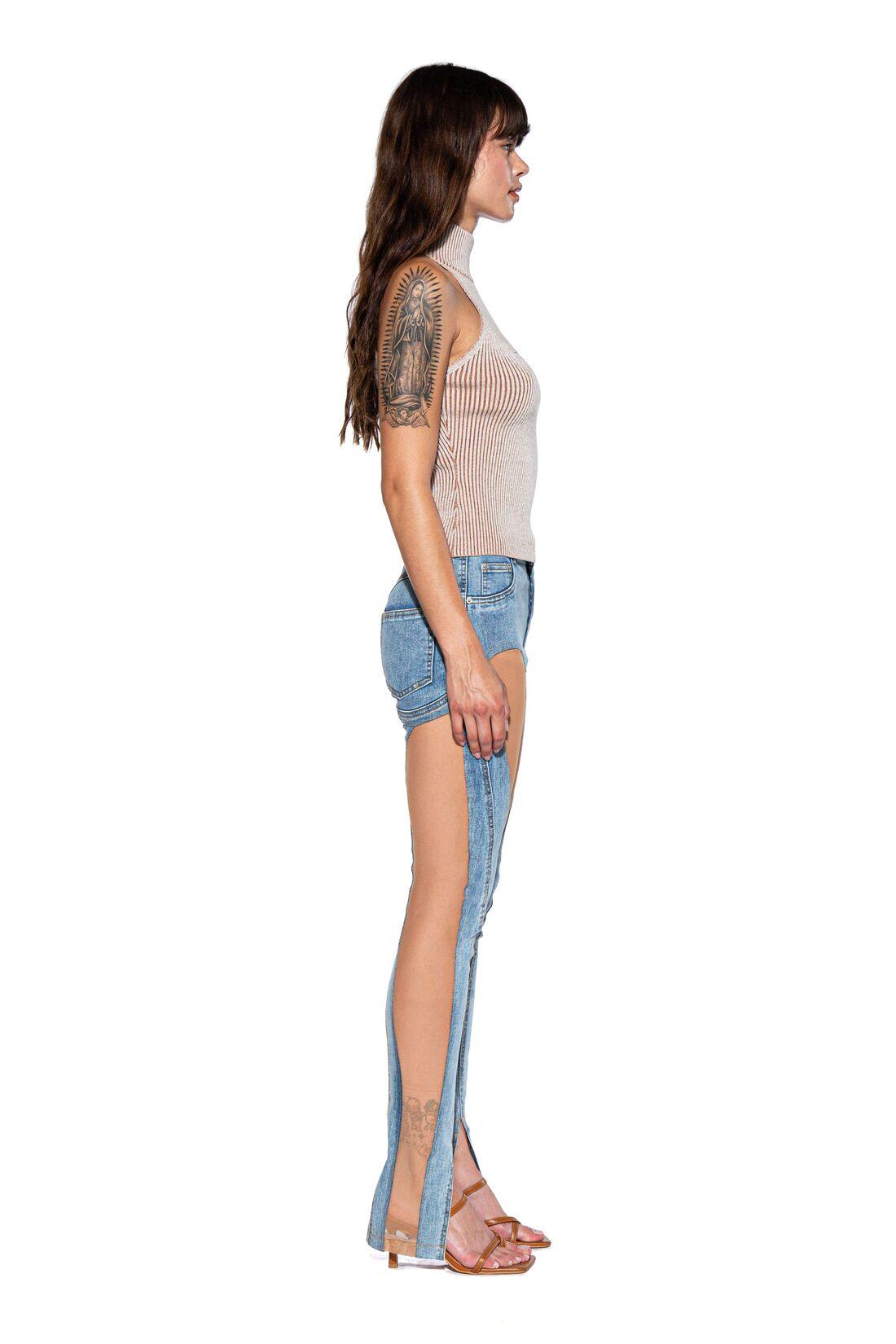 SKIN LIKE CUT OUT SKINNY JEANS - Afterhour