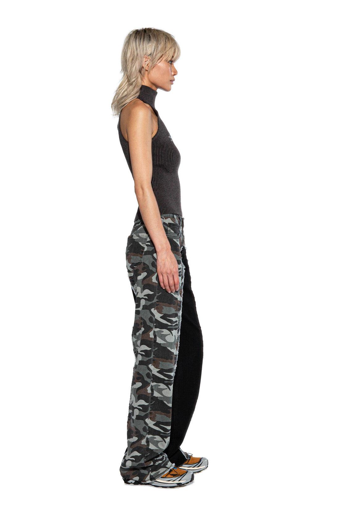 Camo Print Color Block Pant - Afterhour