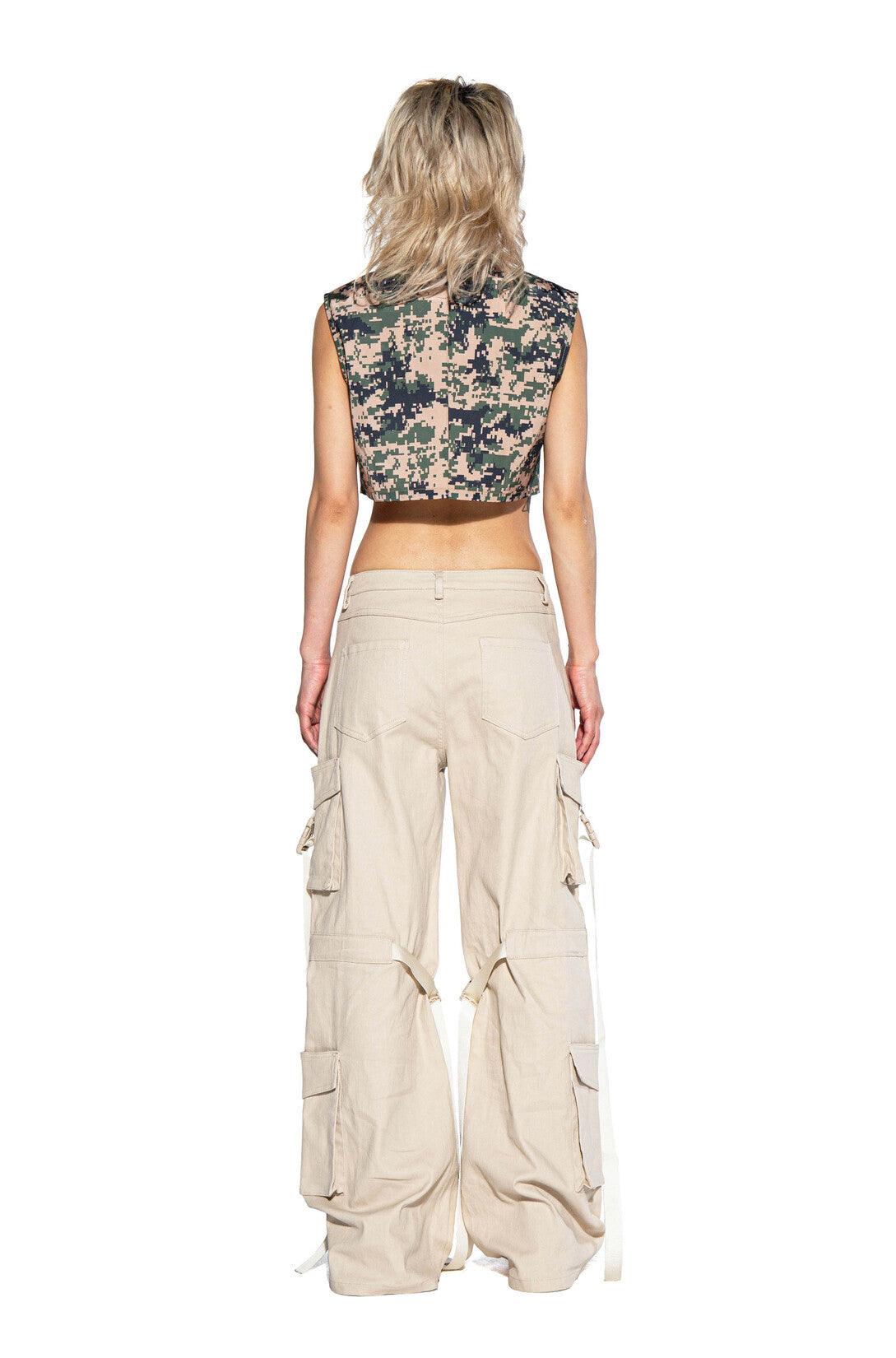 Camo Printed Cargo Vest - Afterhour