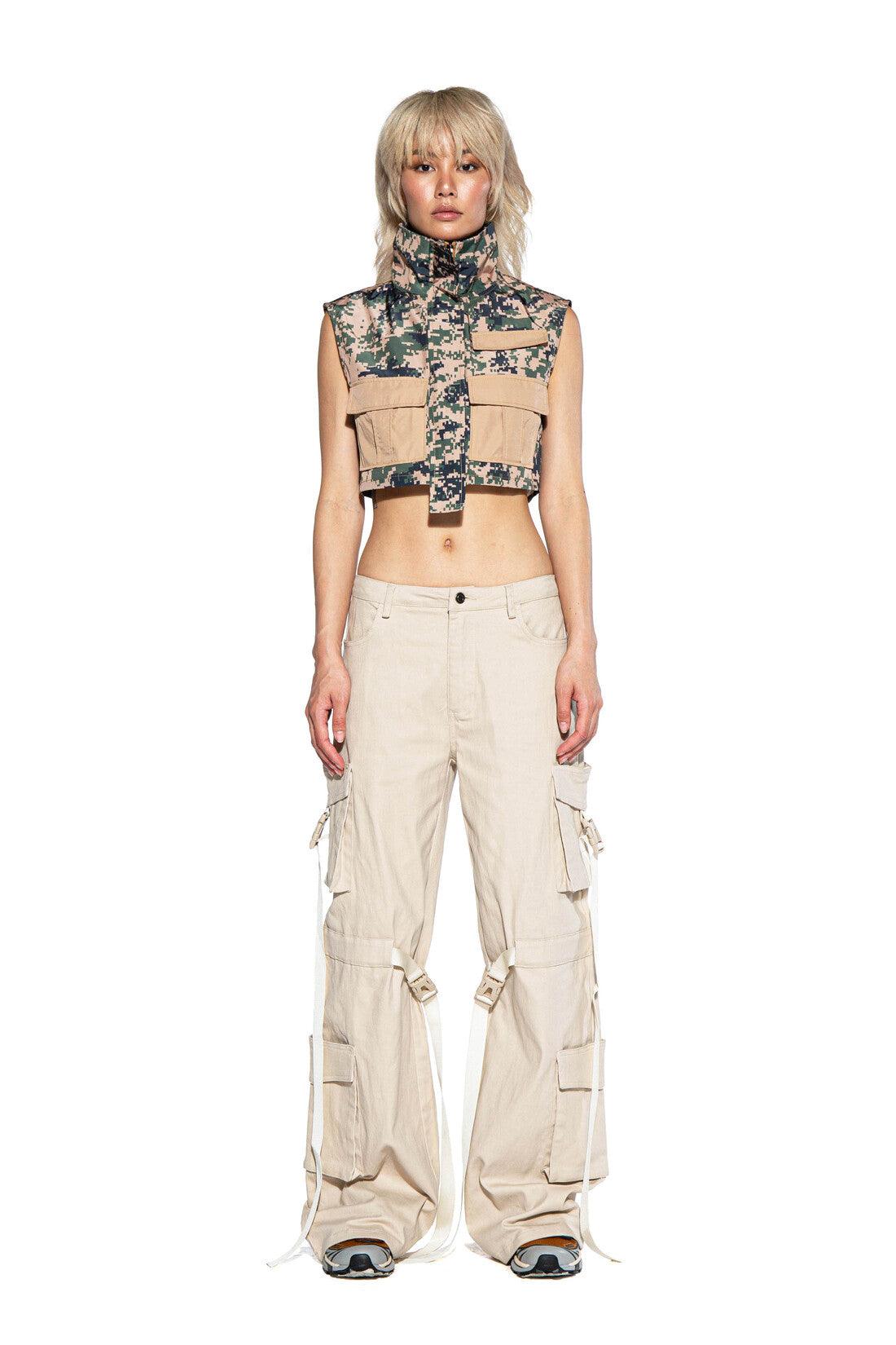 Camo Printed Cargo Vest - Afterhour