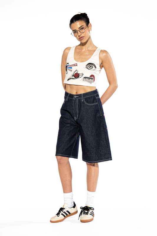Graffiti Dark Washed Jorts