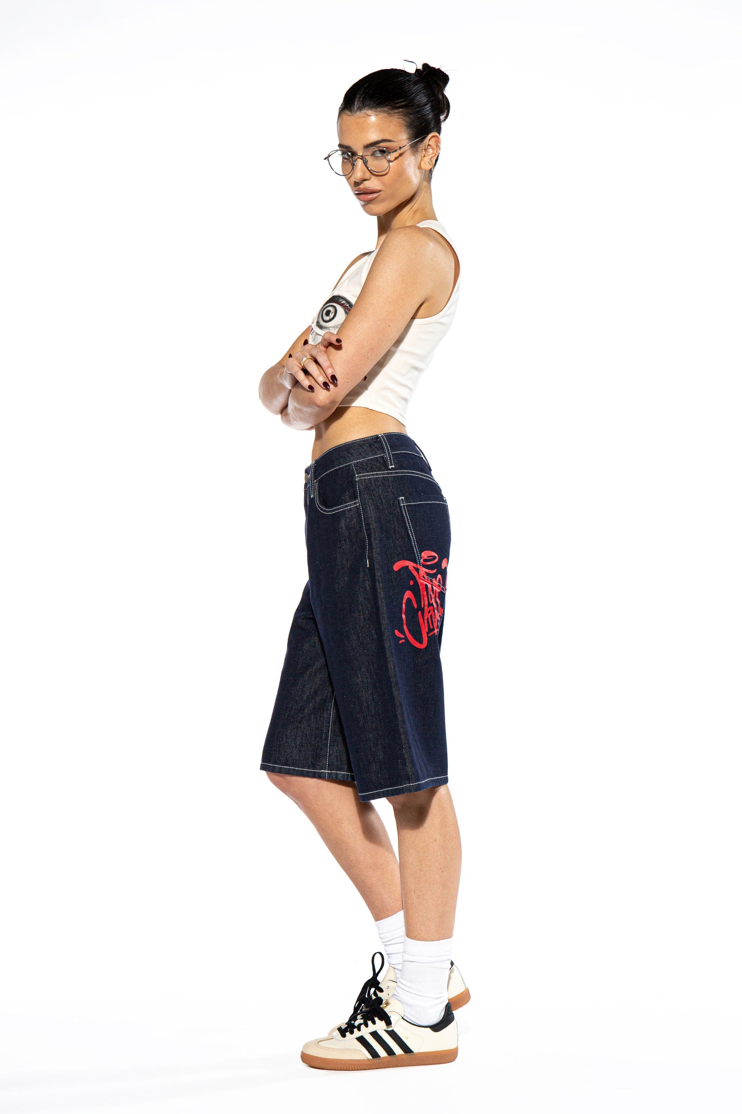 Graffiti Dark Washed Jorts