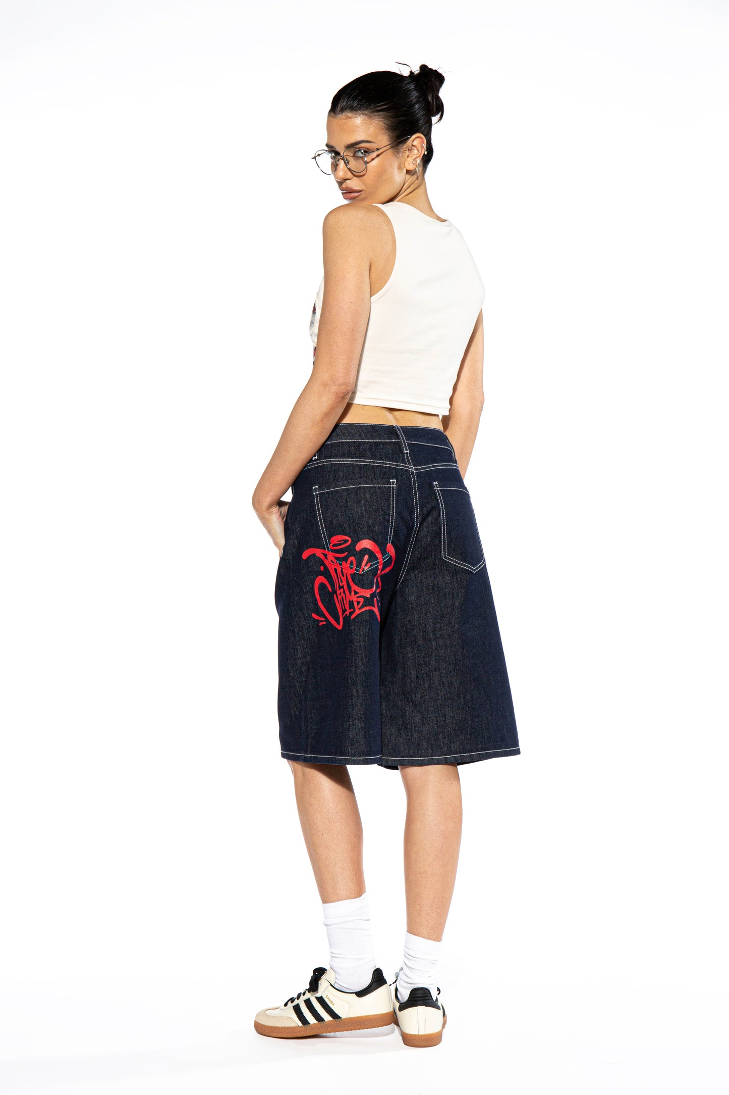 Graffiti Dark Washed Jorts