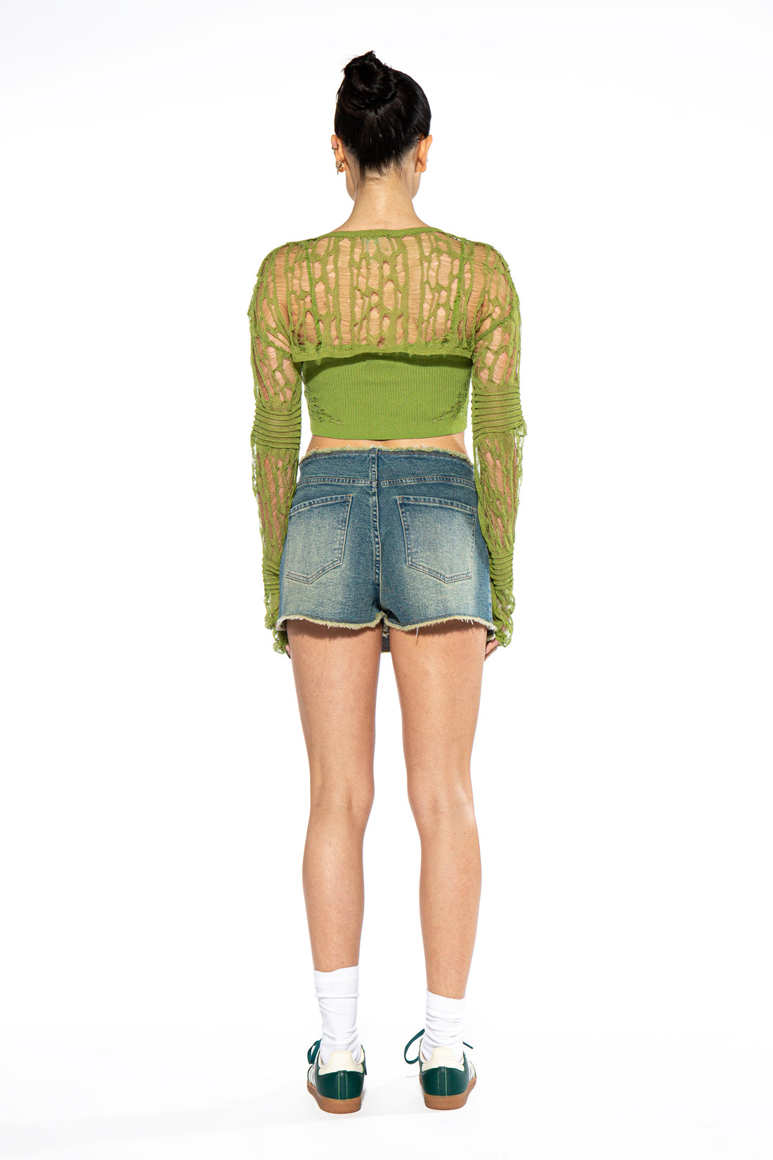 Loose Knit Sweater Bolero 2 Pieces Top