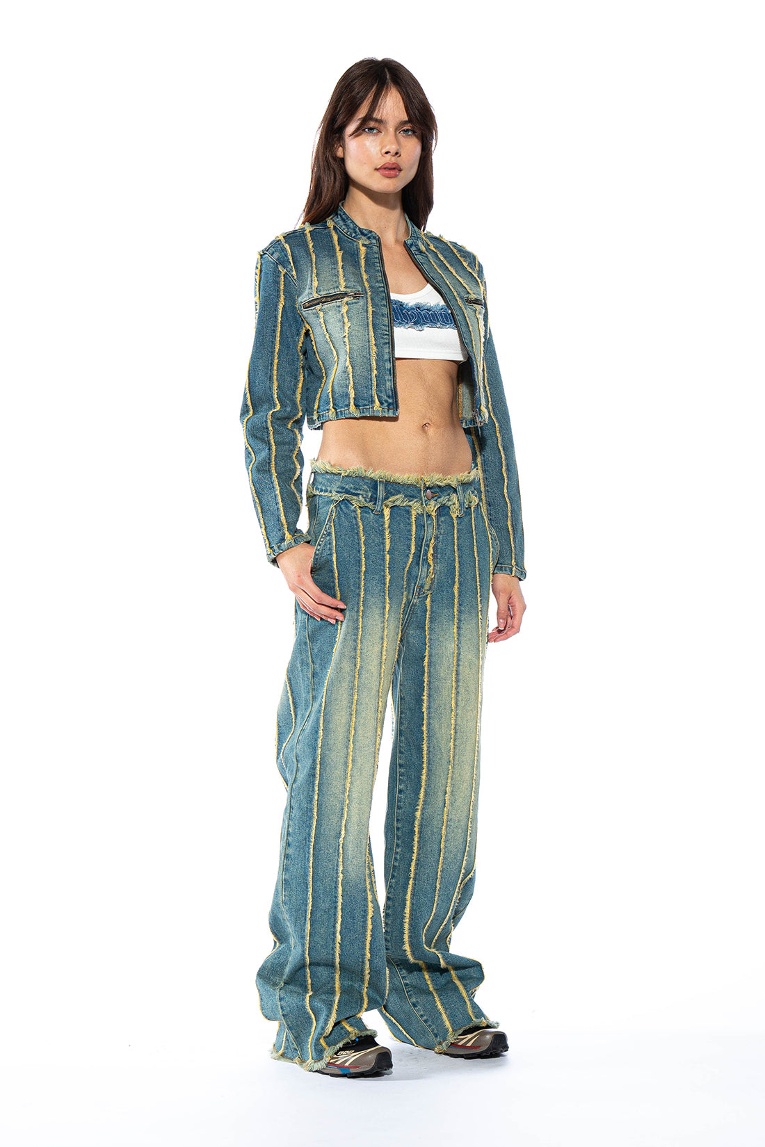 Frayed Vintage Tinted Baggy Jean