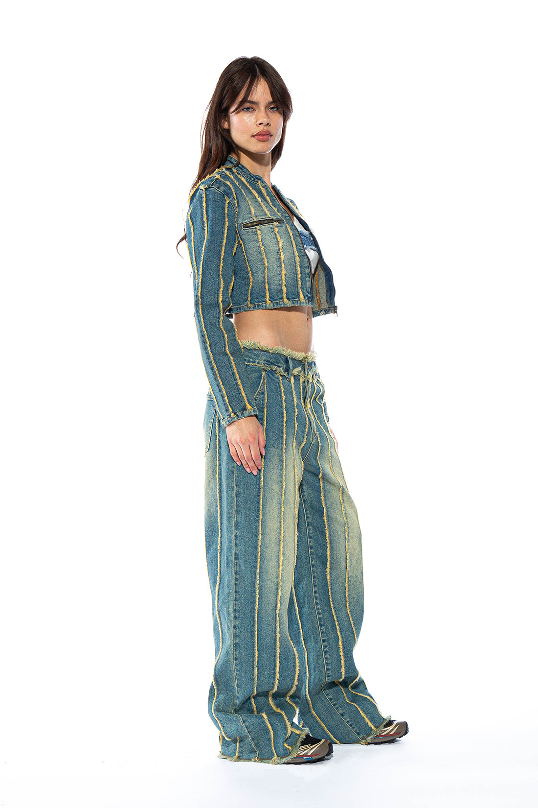 Frayed Vintage Tinted Baggy Jean