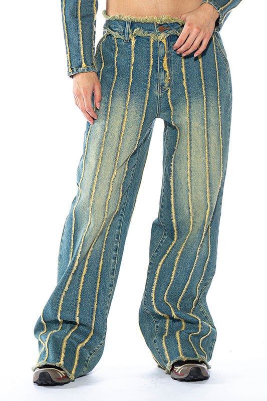 Frayed Vintage Tinted Baggy Jean