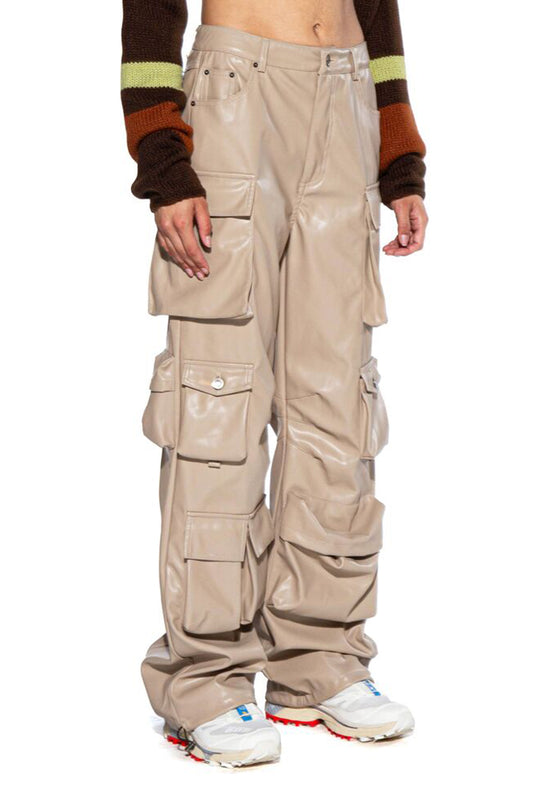 FAUX Leather Cargo Pant