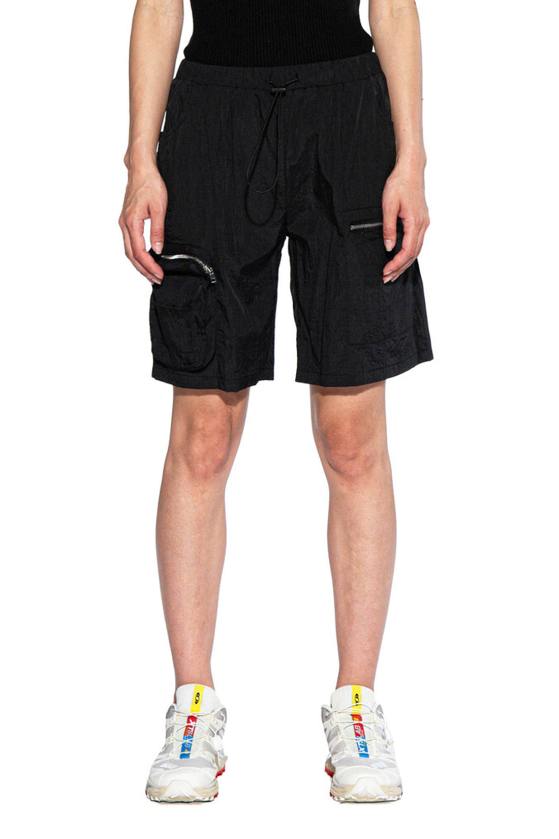 Zipper Nylon Cargo Short