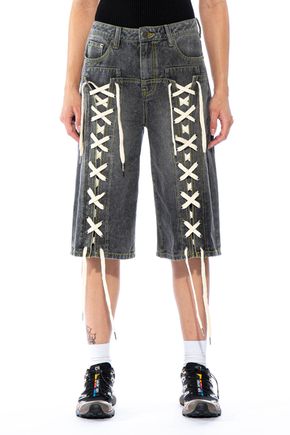 Lace Up Baggy Jorts