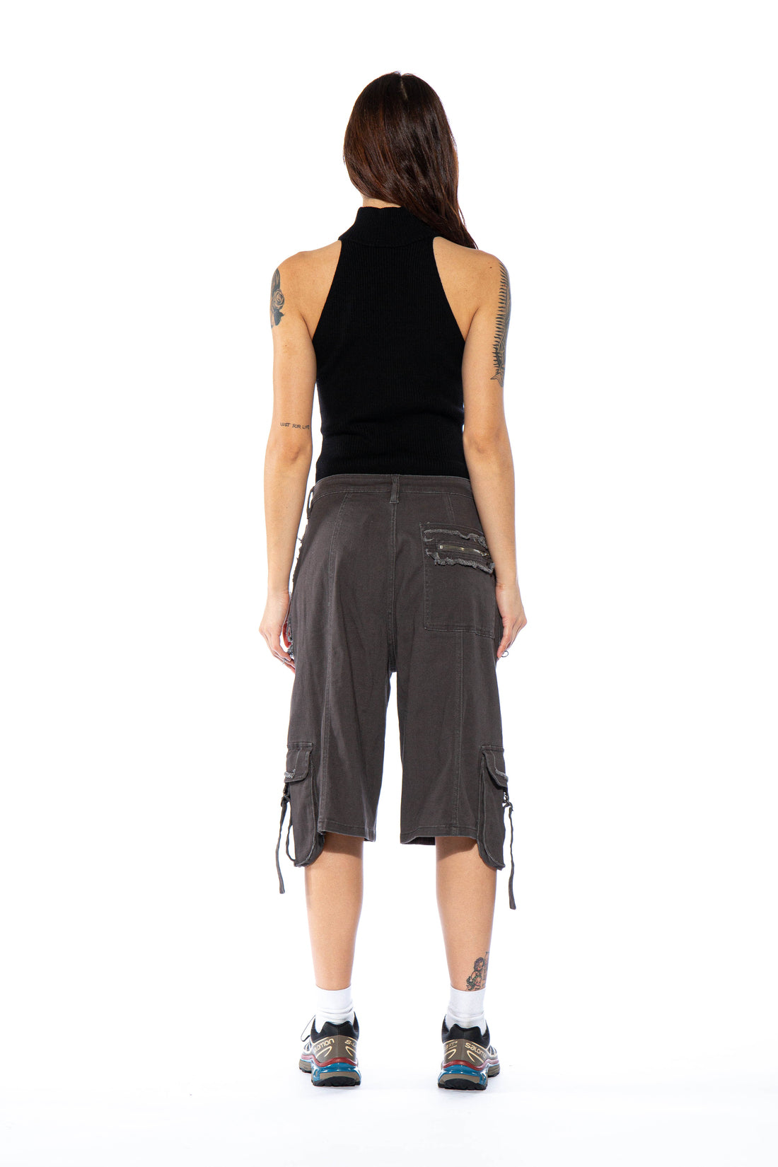 Vintage Frayed Hem Cargo Short