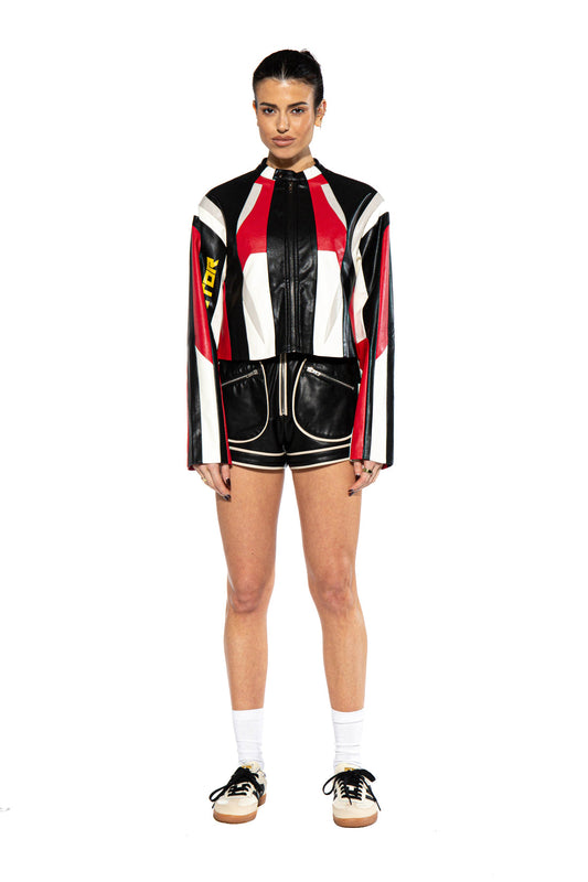 Racing Vegan Faux Jacket